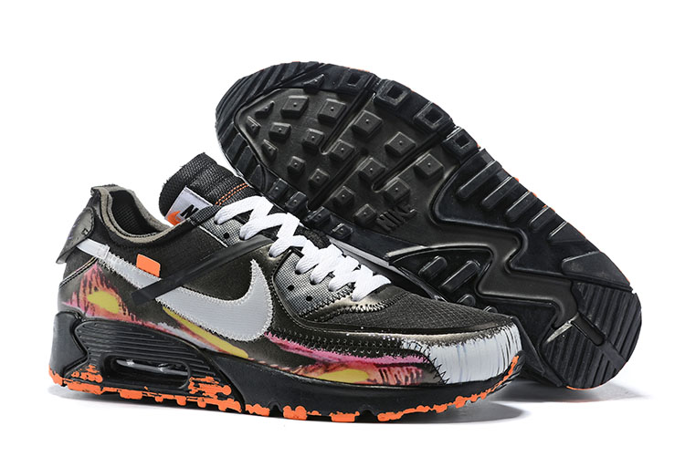 Off-white Nike Air Max 90 Black Grey Orange Shoes